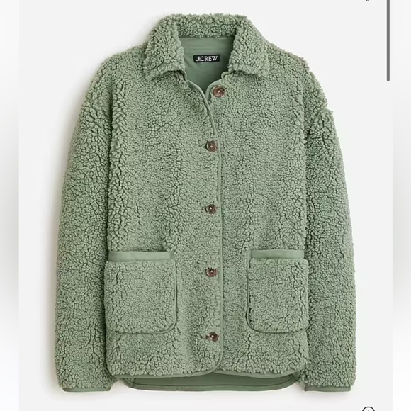 J. Crew Jackets & Blazers - Faux sherpa Barn Jacket sage green size small